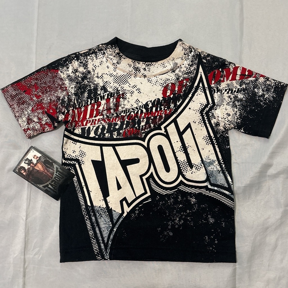 DEADSTOCK GRUNGE Y2K BOYS TAPOUT TEE BNWT 2000S